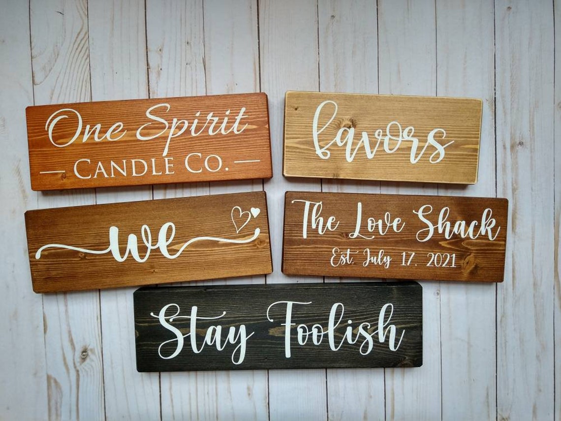 Custom Wood Signs small custom wood plaque wedding table Etsy