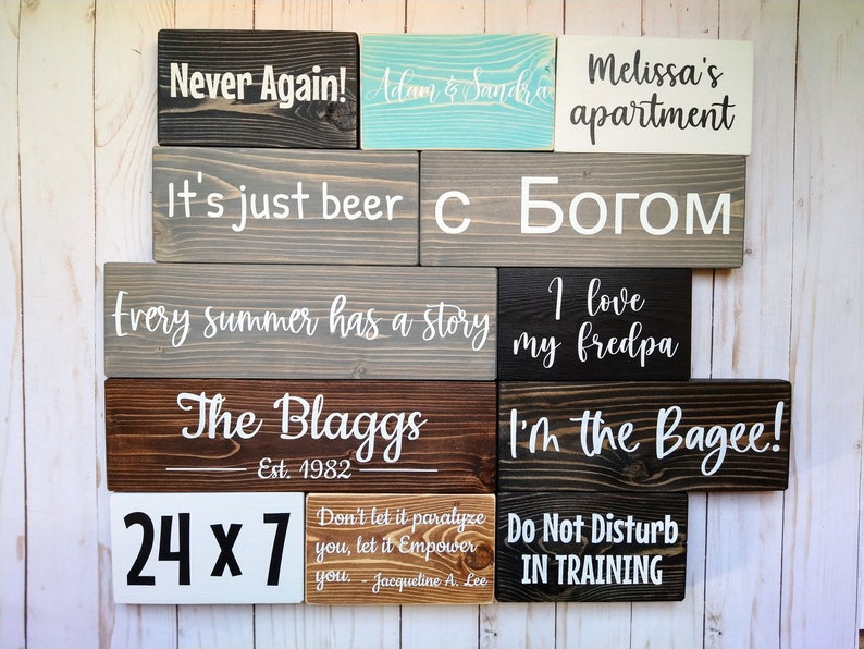 Custom Wood sign, small wood sign, table sign for wedding, Personalized sign for home, quote sign custom, custom wood plaque, last name sign image 3