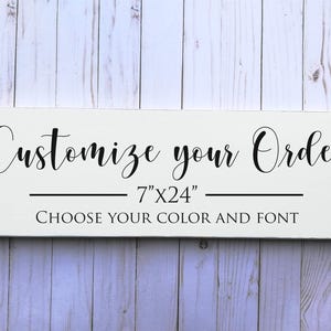 Custom Wood Quote Sign: Personalized Wedding or Business Wall Hanging Decor (24&quot; wide)