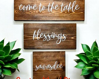 Custom Wood Sign: Personalized Farmhouse Wall Decor for Inspirational Quote or Bible Verse