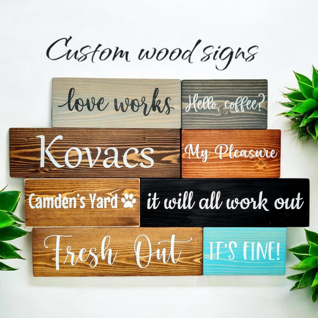 Custom Quote Wood Sign: Personalized Rustic Farmhouse Decor - Etsy