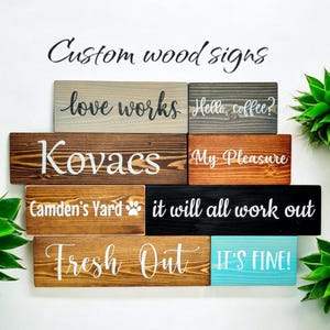 Enseigne en bois avec citation personnalisée : décoration de ferme rustique personnalisée