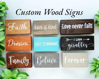 Custom Quote Wood Sign: Rustic Farmhouse Home and Office Decor