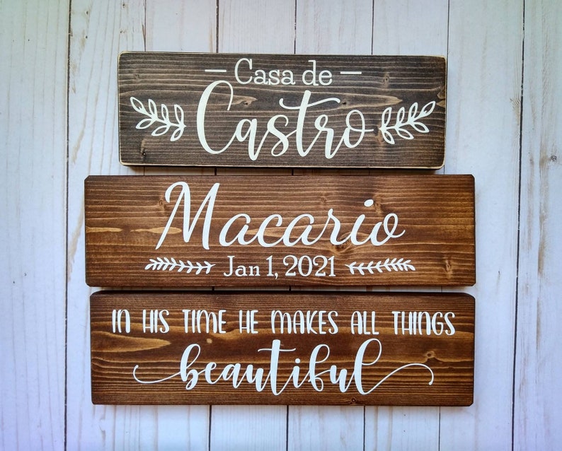 Custom Wood sign, small wood sign, table sign for wedding, Personalized sign for home, quote sign custom, custom wood plaque, last name sign image 2