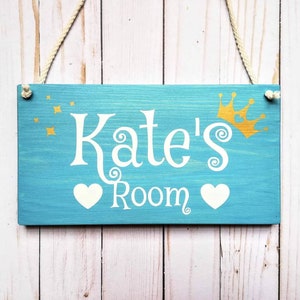 Custom Wood Hanging Sign: Personalized Rustic Farmhouse Room or Door Decor