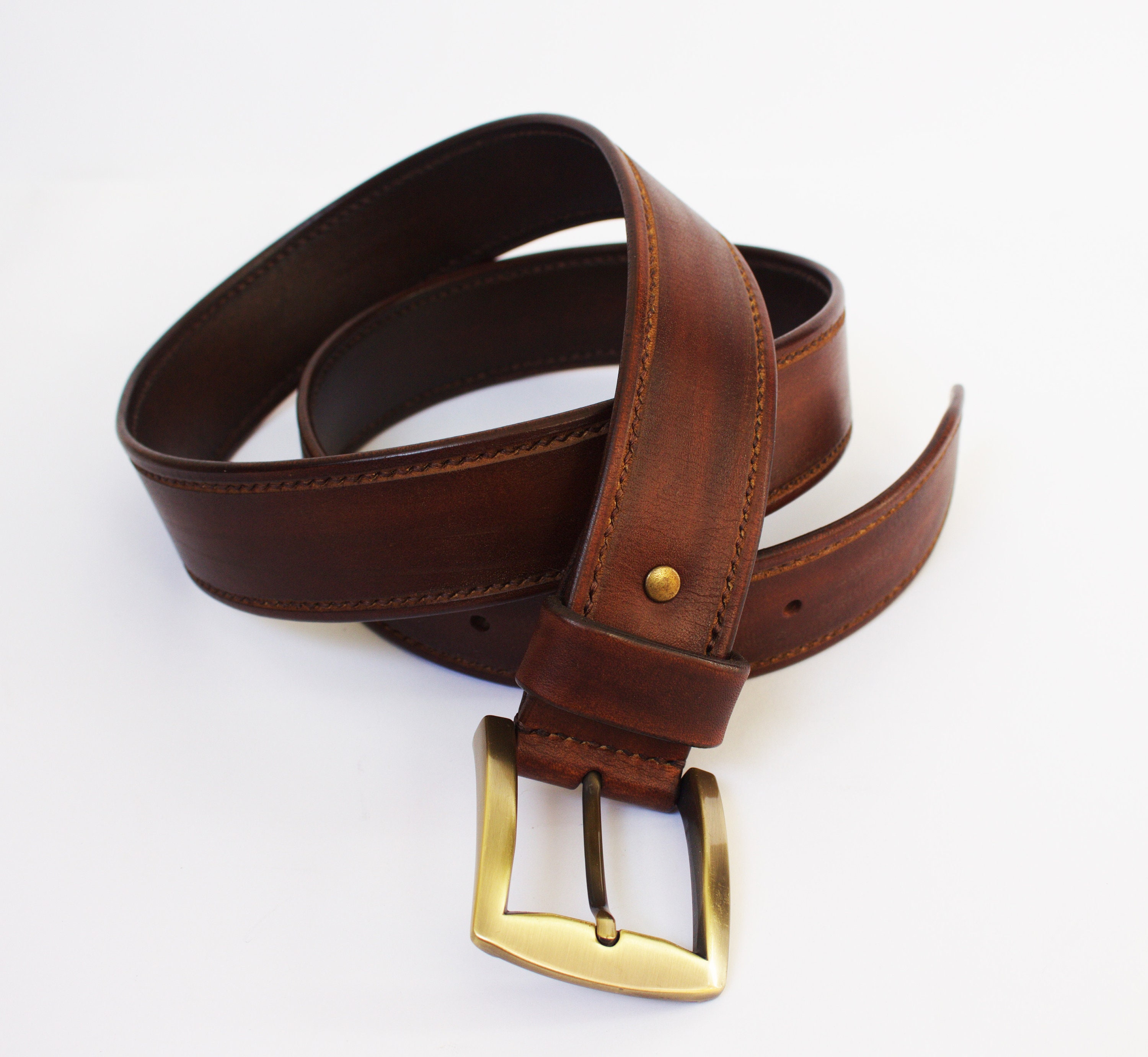 Full Grain Leather Belt in Brown Color. Vegetable Tanned Etsy Full Grain Leather Belt in Brown Color. Vegetable Tanned Etsy