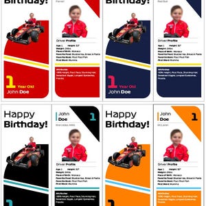 F1 Themed Birthday - Banners - DIGITAL FILE