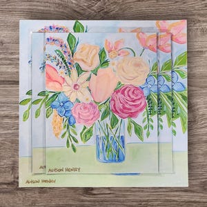 Bright Floral Wall Decor - &quot;Pastel Promises&quot; - PRINTS