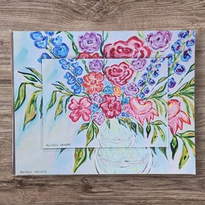 Bright Floral Wall Decor - &quot;Perseverance (James 1:2-3) - PRINTS