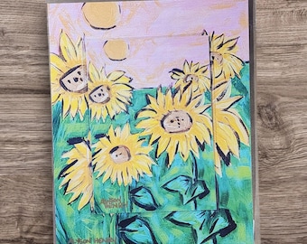 Bright Floral Wall Decor - "Sunday Sun" - PRINTS