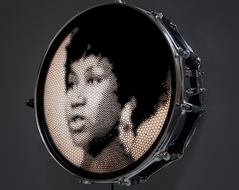 Aretha Franklin - Snare Drum Light - Parametric CellPortrait