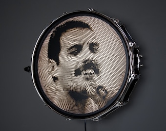 Freddie Mercury (Queen) - Snare Drum Light - Parametric CellPortrait