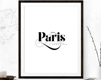 Paris is Always A Good Idea Printable, Paris Poster, Printable Art, Audrey Hepburn Quote, Paris Bedroom Decor, Paris Art