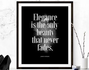 Audrey Hepburn Print, Audrey Hepburn Art, Printable Art, Audrey Hepburn Quote, Audrey Hepburn Wall Art, Bedroom Decor, Minimalist Print