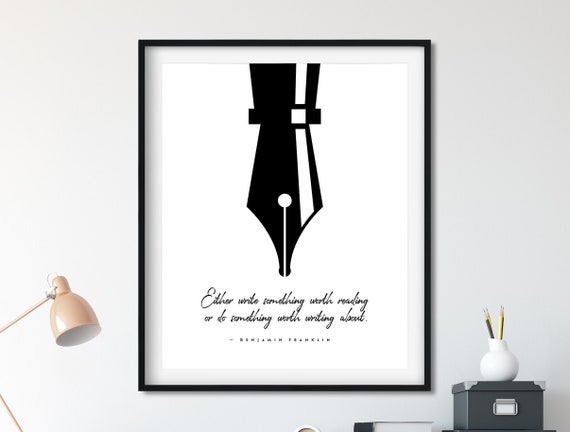 Printable Art Famous Quotes Quotes About Writing Literature Quote Prints Motivational Poster Typography Print Motivational Print