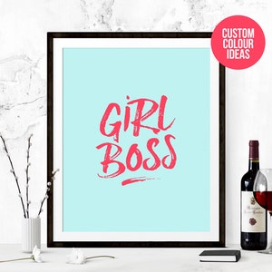 Girl Boss Wall Print, Girl Boss Printable, Printable Quote, Girl Boss Print, Motivational Print, Inspirational Print, Inspirational Quote image 2