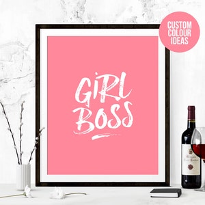Girl Boss Wall Print, Girl Boss Printable, Printable Quote, Girl Boss Print, Motivational Print, Inspirational Print, Inspirational Quote image 4