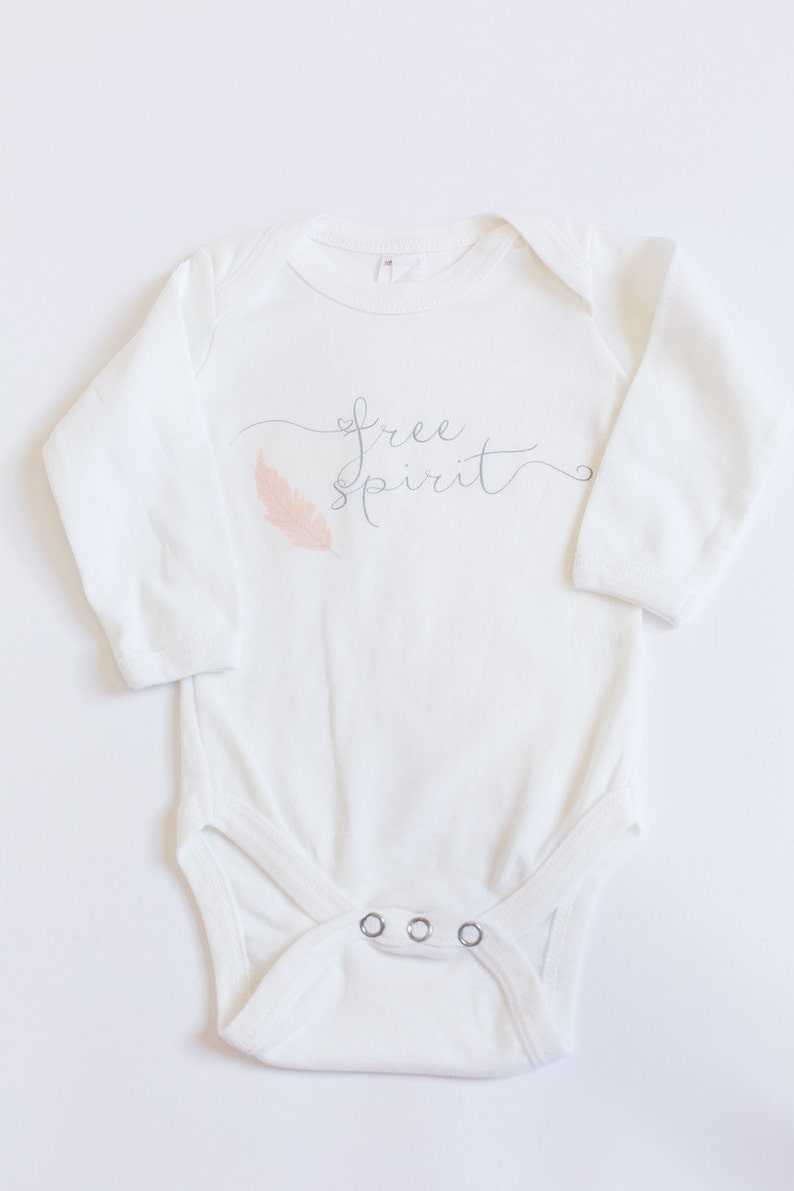Kids Shirt Maxandmaekids baby onsie maxandmae Baby Bodysuit Free Spirit bodysuit