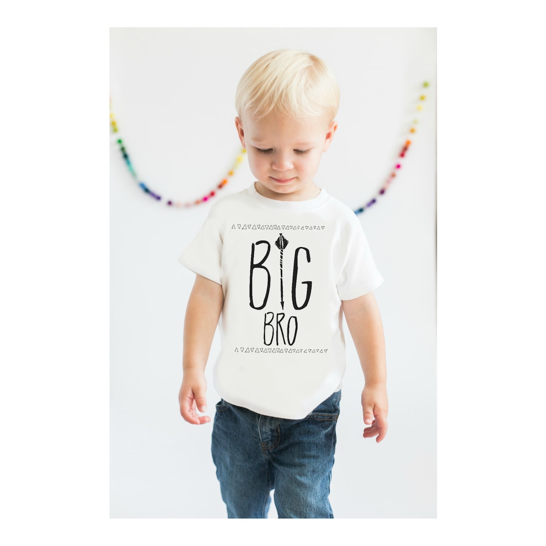 Bailey Boys Toddler Big Brother Shirt - Blue Stripes main image 1