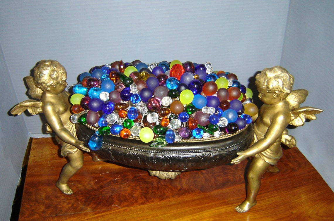 Exceptional Antique Czechoslovakia Czech Bohemian Large Beaded image 1