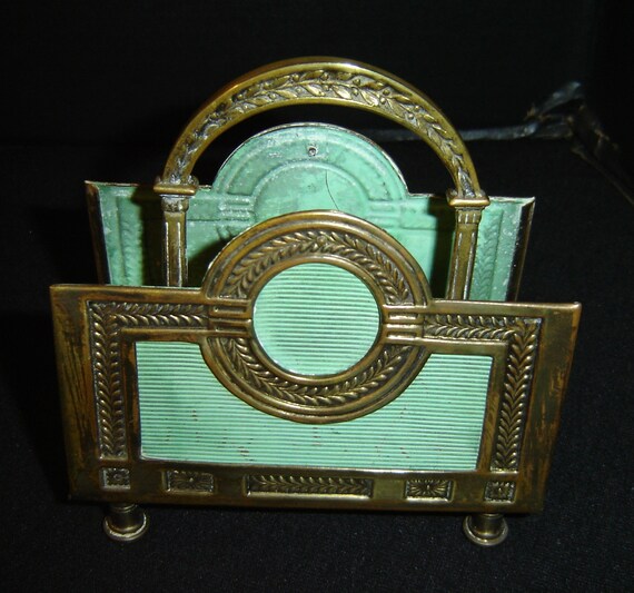 Antique Tiffany Style Superb 4 Pieces Desk Set Inkwell Letter Etsy