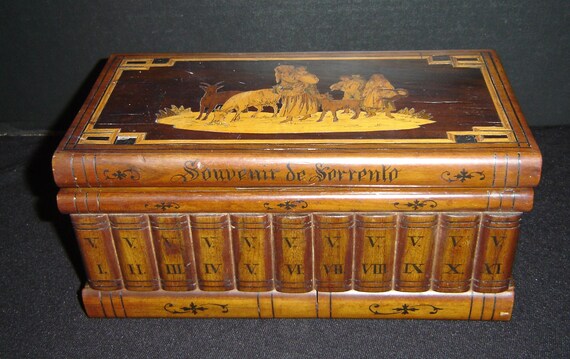 Antique Italian Grand Tour Book Library Design Inlaid Gypsy Etsy