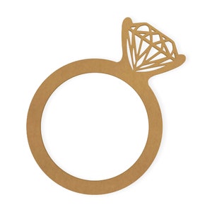 Anillo de bodas de diamantes, recortado, arte de pared, decoración del hogar, colgante de pared, cortado de cartón de calidad, disponible de 5 a 42 pulgadas