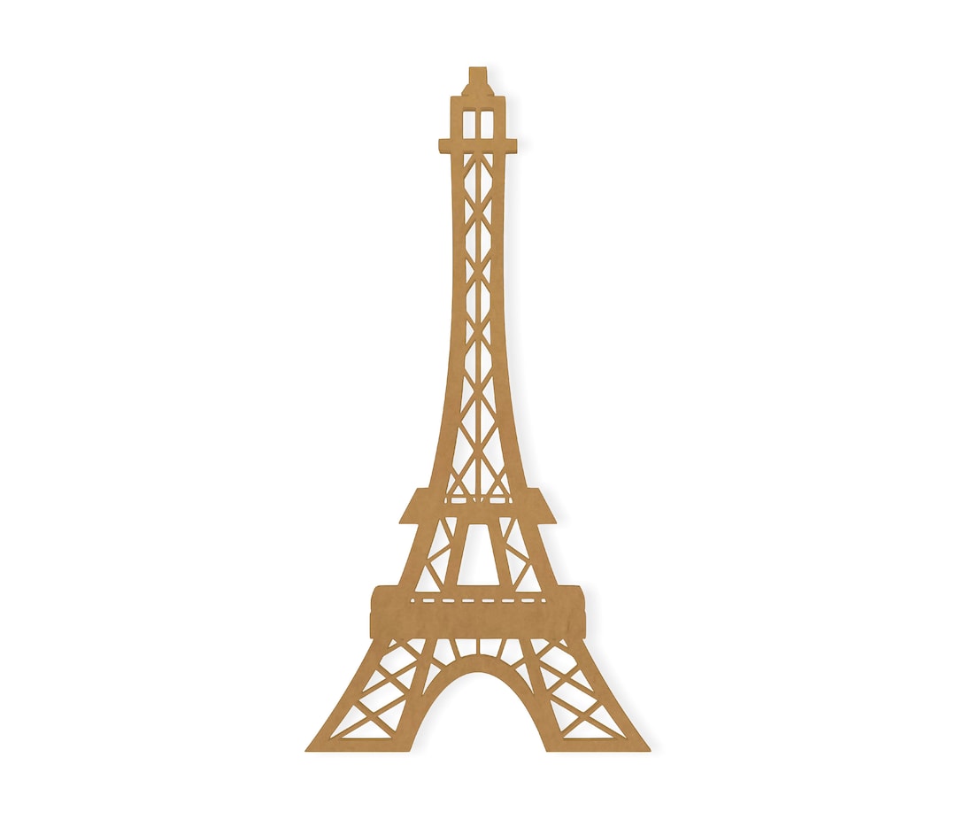 Eiffel Tower Cutout, Home Decor, Cut From Quality Cardboard, Available From 1 to 42 Inches Tall