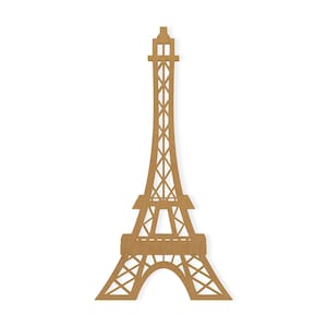 Torre Eiffel - Recorte, decoración del hogar, cortado de cartón de calidad, disponible de 1 a 42 pulgadas de alto