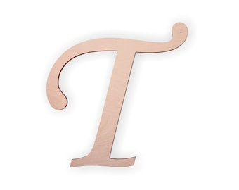 Wooden Monogram Letter T Large Or Small Etsy New Zealand