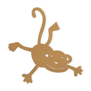 Decoração de berçário de macaco – recorte, arte de parede, decoração de casa, suspensão de parede, corte de papelão de qualidade, disponível de 5 a 42 polegadas