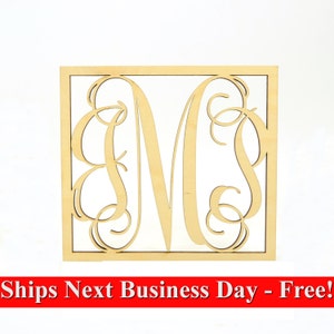 Monograma de madera sin terminar para individuos o parejas: decoración del hogar, gran regalo, colgador de puerta o incluso para bodas