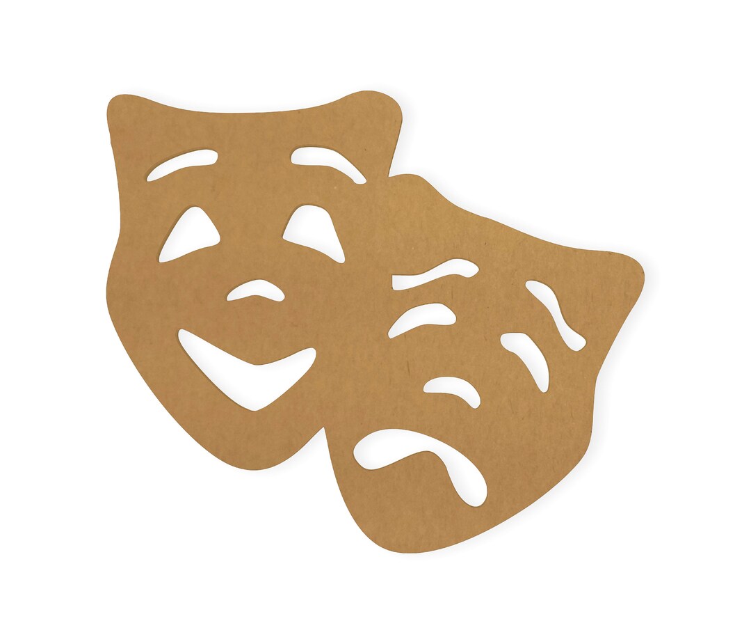 Drama Masks, Cut Out, Wall Art, Home Decor, Wall Hanging, Quality