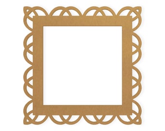 Marco de pared cuadrado, recorte de cartón (de 5 a 42 pulgadas, sin pintar)