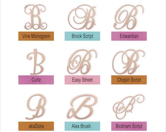 Large Wooden Letter B, Decorative Wall Initial (Bedroom or Party Decor)