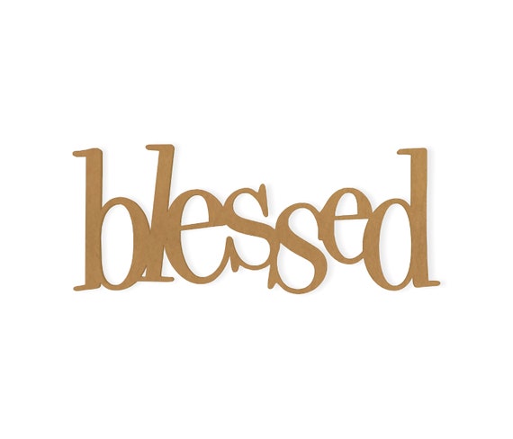 Blessed Wall Decor Word Religious Decor Cutout Blessed Word Art