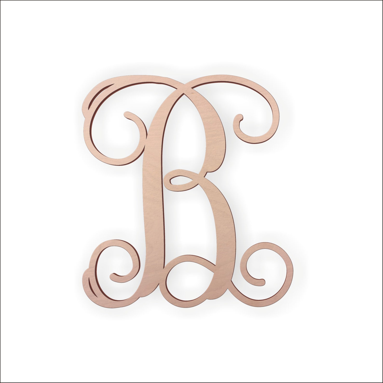 Vine Monogram Letter b Home Decor Great Gift Etsy