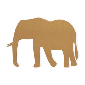 Decoração recortada de elefante, safari de elefante, decalque de berçário, arte de parede de elefante, papelão de qualidade, pronto para pintar