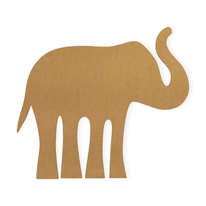 Decoração recortada de elefante, decalque de berçário, arte de parede de elefante, papelão de qualidade, pronto para pintar