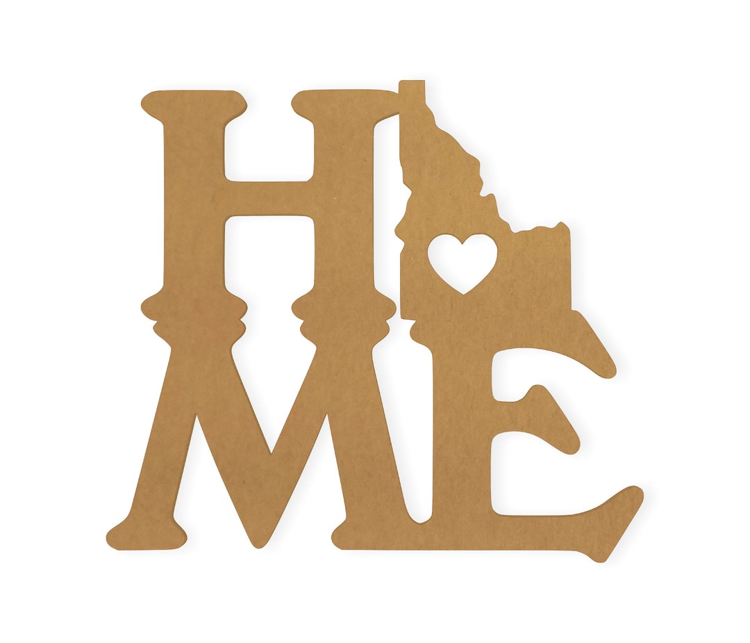 Home Idaho Wall Hanging, Cutout, Wall Decor, Home Decor, Cut From