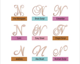 Personalized Wooden Letter N (Custom Size, Painted or Stained)