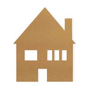 Haus Ausschnitt, Ausschnitt, Wandkunst, Wohnkultur, Wandbehang, aus hochwertigem Karton geschnitten, erhältlich von 5 bis 42 Zoll