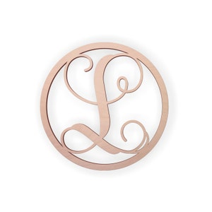 Wooden Monogram Letter &quot;L&quot; - Large or Small, Unfinished, Cursive Wooden Letter - Perfect for Crafts, DIY, Weddings - Sizes 1&quot; to 36&quot;