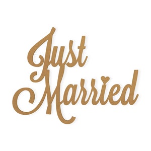 Just Married ウェディング デコレーション ワード カットアウト Just Married - カットアウト ウェディング ギフト、高品質の段ボールからカット、長さ 5 ～ 36 インチ