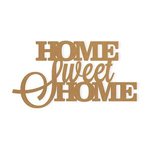 Recorte de palabras para decoración de pared HOME Sweet HOME - Recorte, decoración del hogar, cortado de cartón de calidad, disponible de 5 a 36 pulgadas de largo