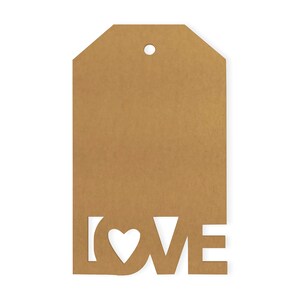 Etiqueta de regalo de amor con forma, corte en blanco, letrero de bricolaje, arte de pared, decoración del hogar, colgante de pared, cartón de calidad, listo para pintar