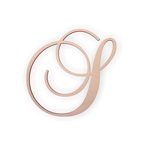 Wooden Monogram Letter &quot;S&quot; - Large or Small, Unfinished, Cursive Wooden Letter - Perfect for Crafts, DIY, Weddings - Sizes 2&quot; to 36&quot;