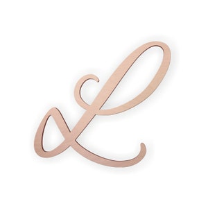 Letra cursiva de madera "L", sin terminar, sin pintar, perfecta para manualidades, bricolaje, guardería, habitaciones infantiles, bodas, tamaños de 2" a 36"