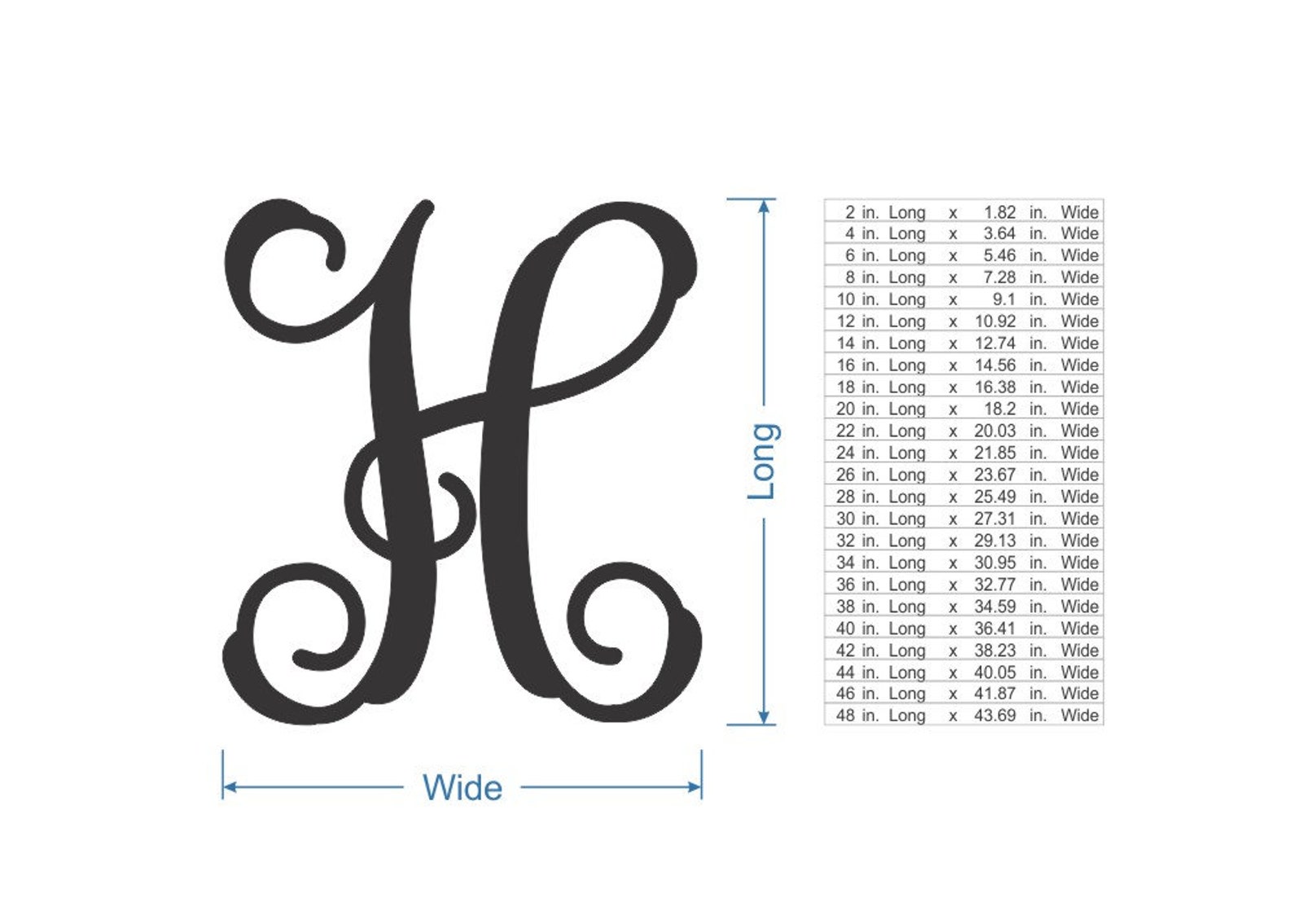 Monogram for Wreath Letter h Home Decor Great Etsy