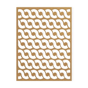 Padrão de corda grega, recorte, arte de parede, decoração de casa, suspensão de parede, papelão de qualidade, pronto para pintar